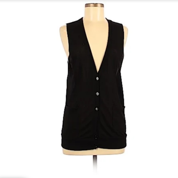 sleeveless black cardigan womens